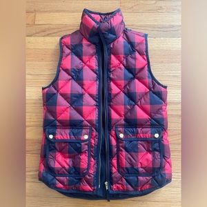 J Crew Plaid Puffer Vest!